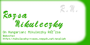 rozsa mikuleczky business card